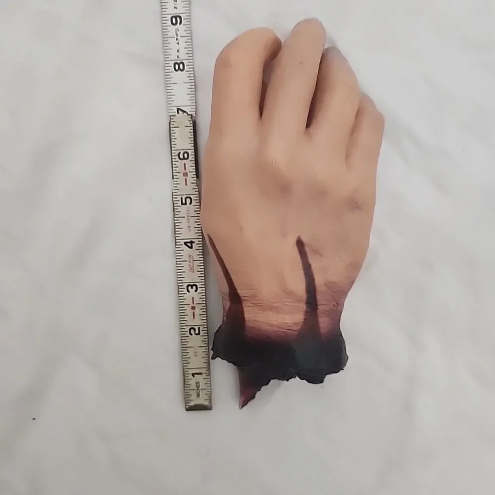 Halloween Scary Decorations Severed Hand, Brain, Lights, Blood, Web Party Props